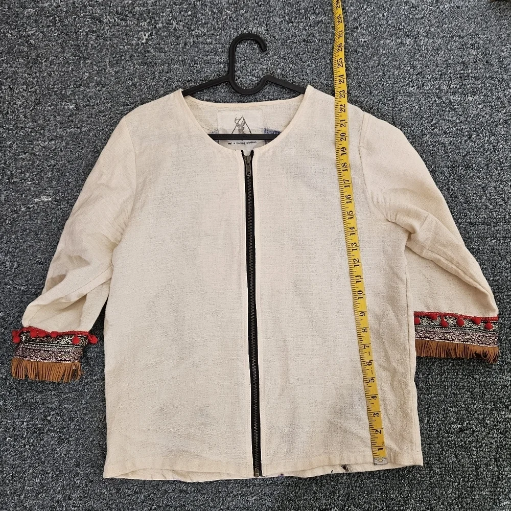 Hand Painted Linen Jacket - Picture 9 of 10
